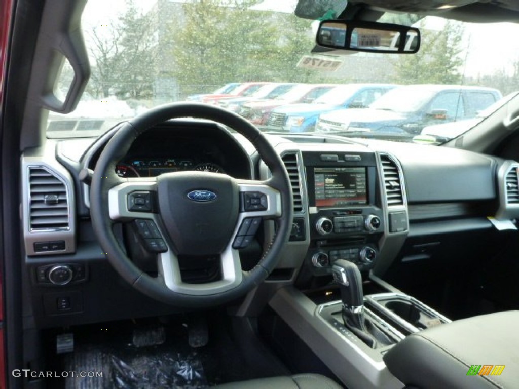 2015 F150 Lariat SuperCrew 4x4 - Ruby Red Metallic / Black photo #10