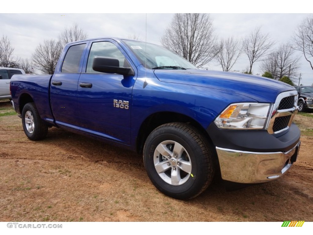 2015 1500 Tradesman Quad Cab - Blue Streak Pearl / Black/Diesel Gray photo #4