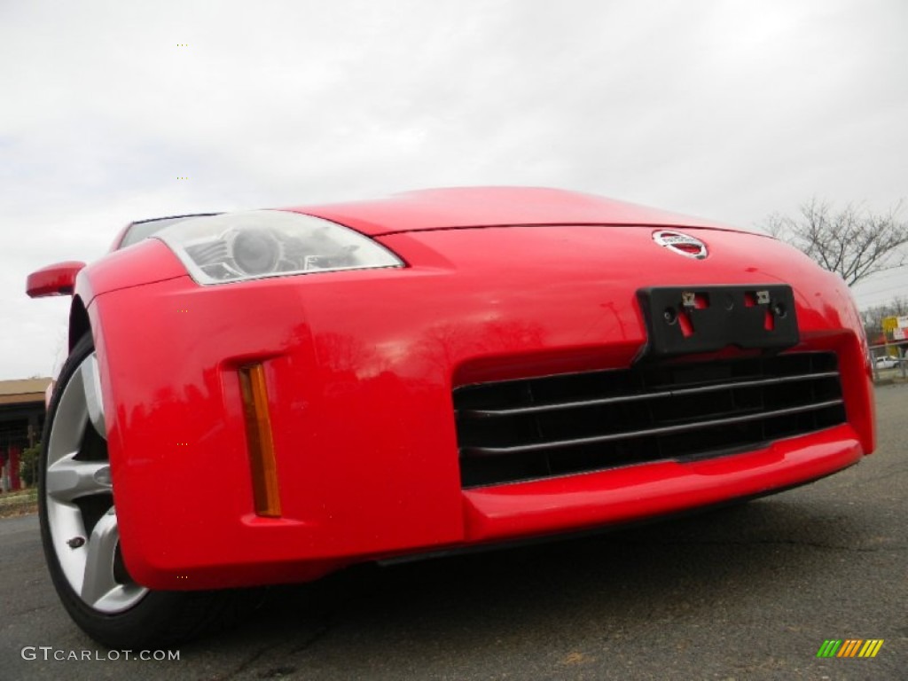 2008 350Z Enthusiast Coupe - Nogaro Red / Carbon photo #1