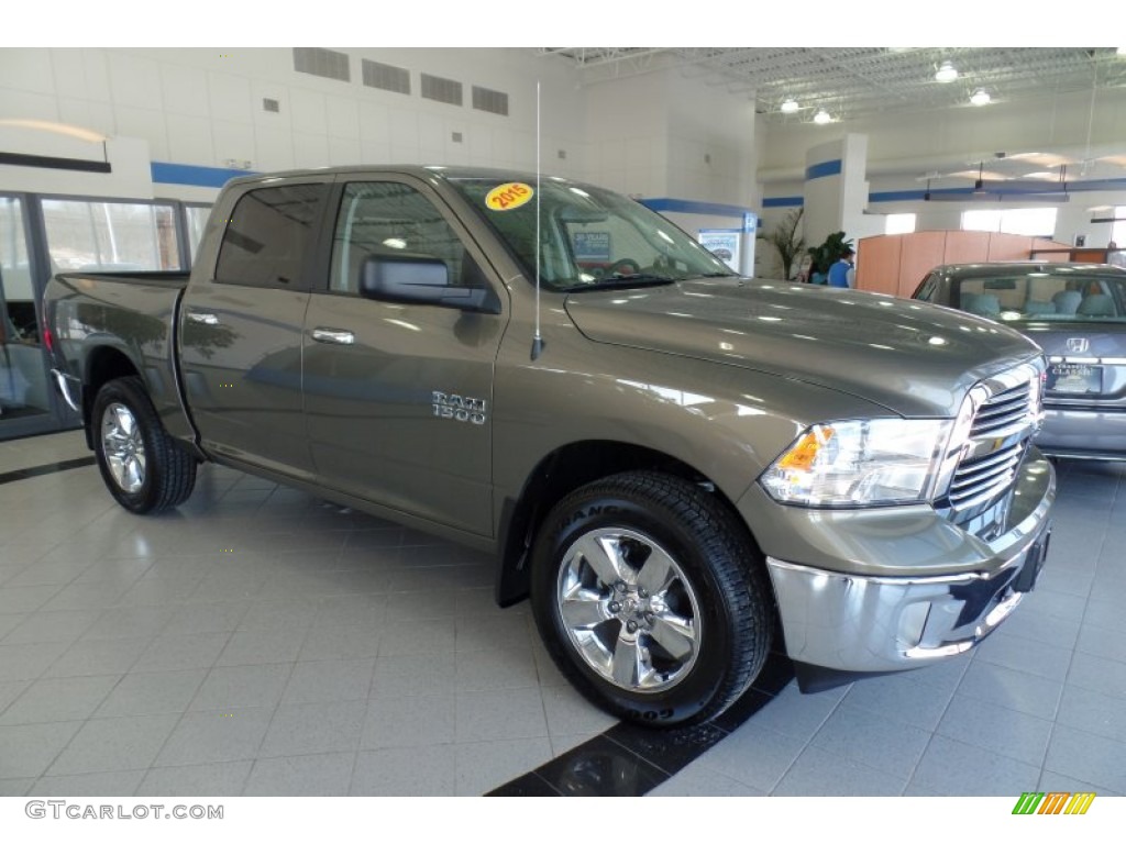 2015 1500 Big Horn Crew Cab 4x4 - Prairie Pearl / Canyon Brown/Light Frost photo #8