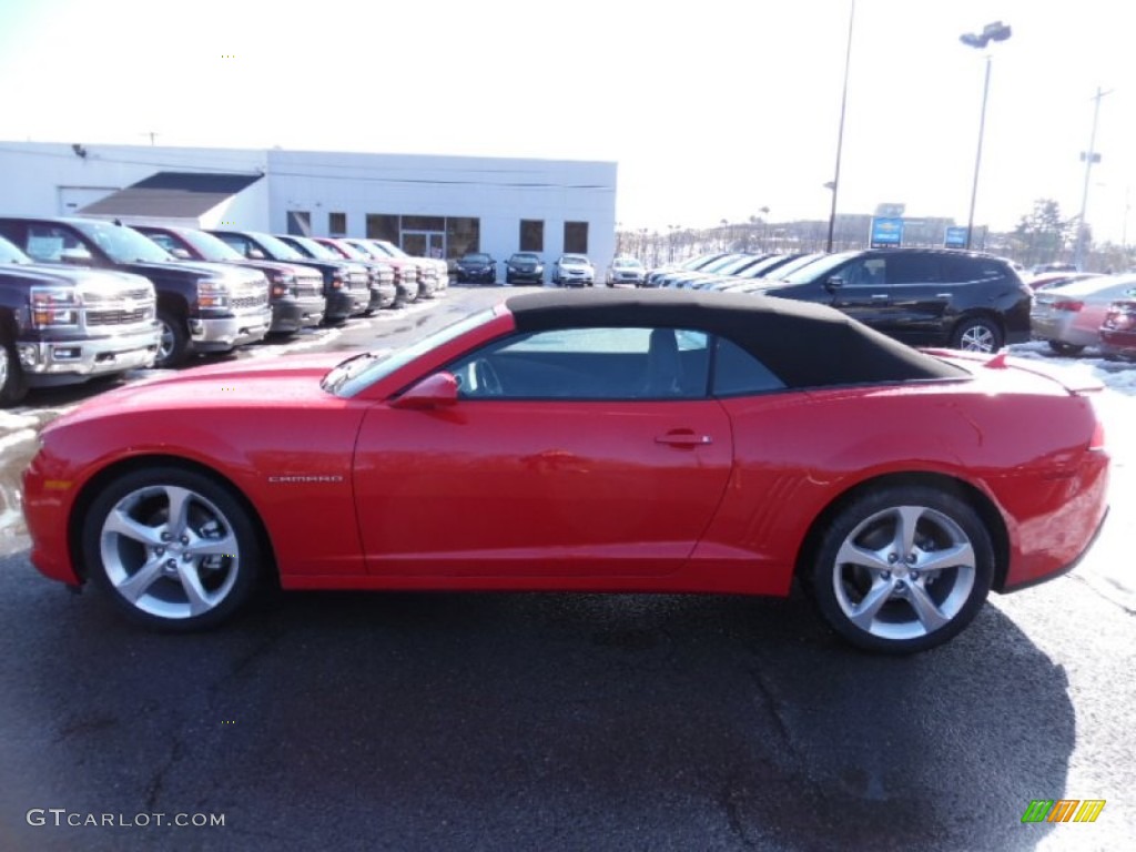 2015 Camaro LT/RS Convertible - Red Hot / Black photo #2