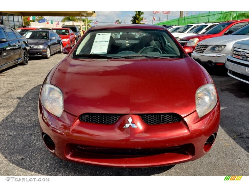 2007 Eclipse GS Coupe - Ultra Red Pearl / Dark Charcoal photo #2