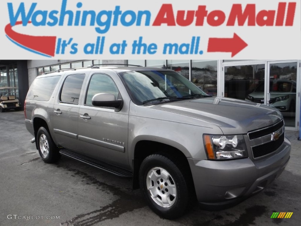 2009 Suburban LT 4x4 - Greystone Metallic / Ebony photo #1