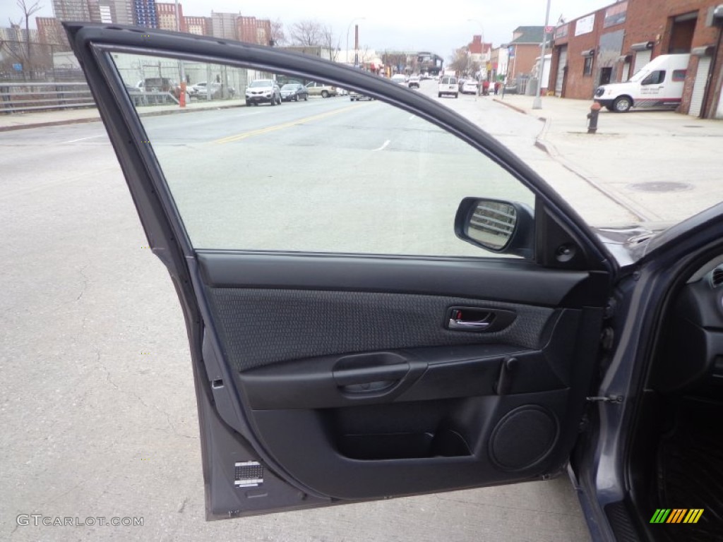 2008 Mazda MAZDA3 i Sport Sedan Black Door Panel Photo #102069204