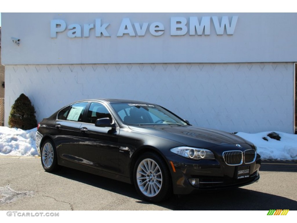 2012 5 Series 535i xDrive Sedan - Dark Graphite Metallic II / Cinnamon Brown photo #1