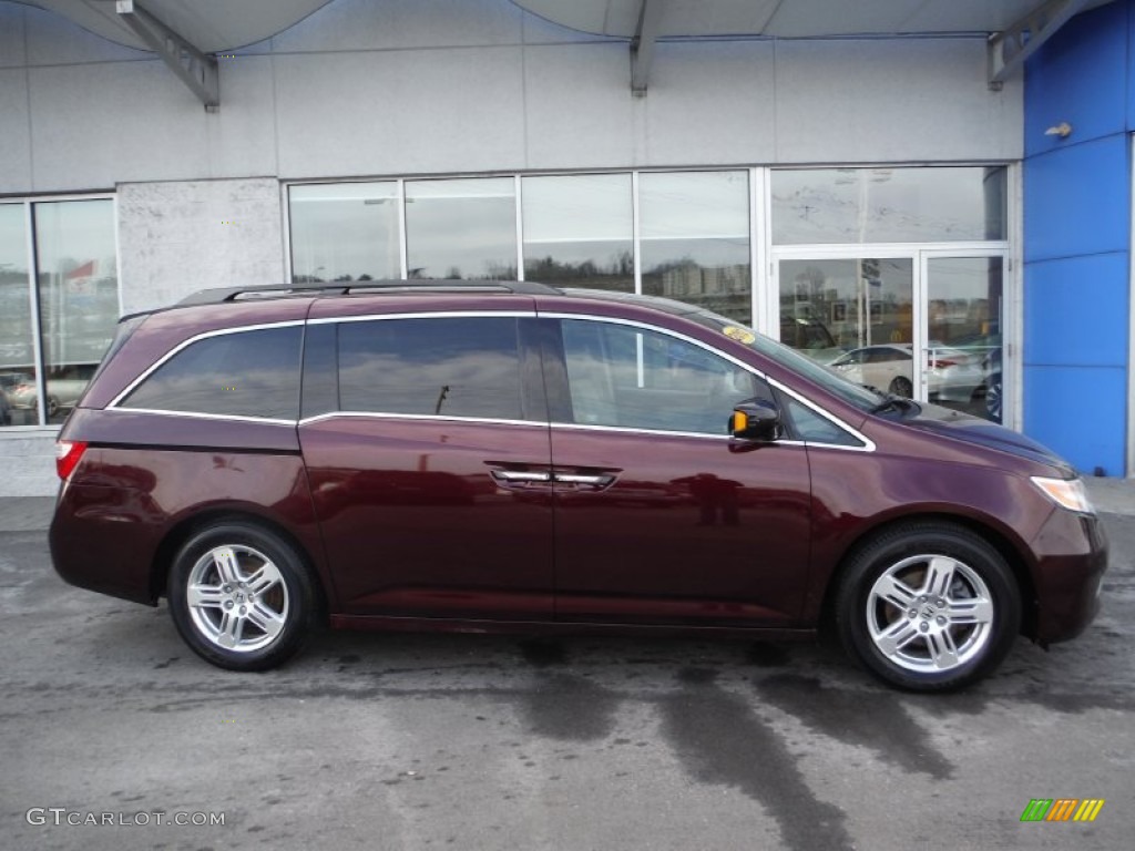 Dark Cherry Pearl II 2012 Honda Odyssey Touring Elite Exterior Photo #102071231