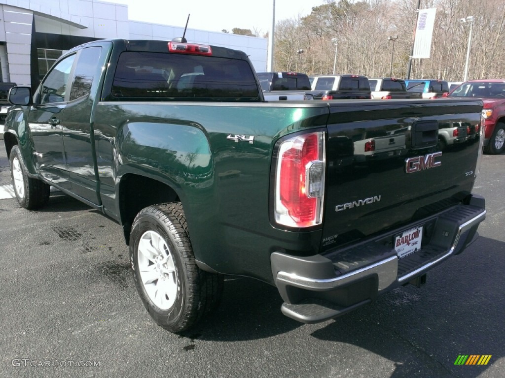 2015 Canyon SLE Extended Cab 4x4 - Emerald Green Metallic / Cocoa/Dune photo #4