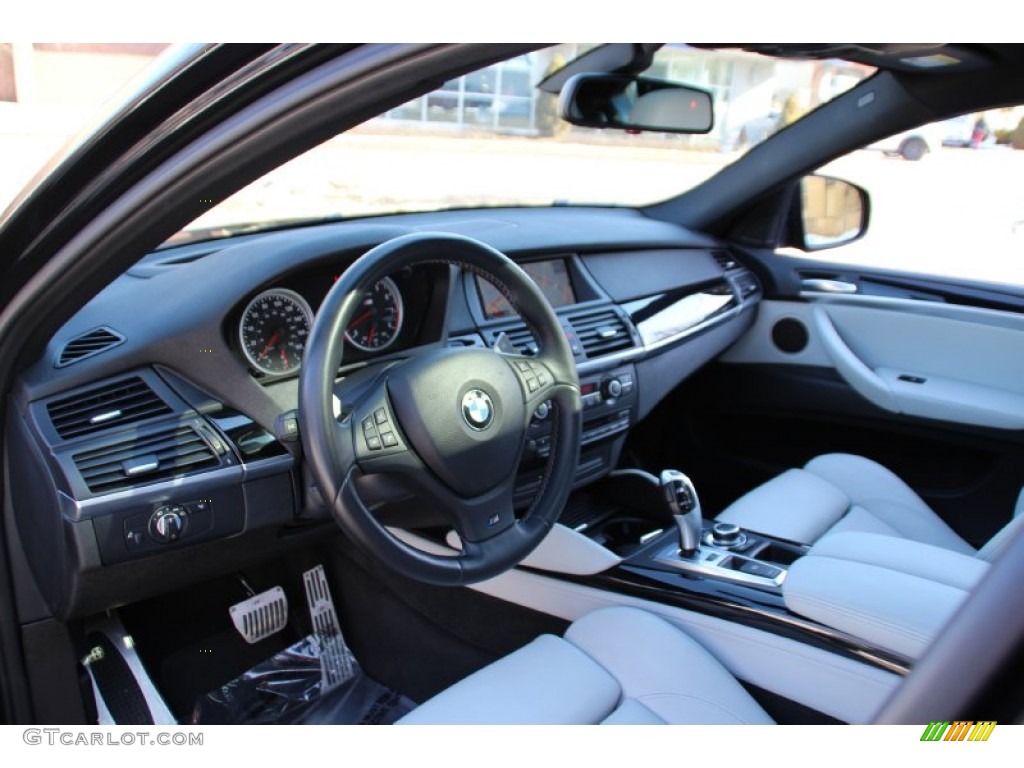 2010 X6 M  - Carbon Black Metallic / Silverstone II photo #10