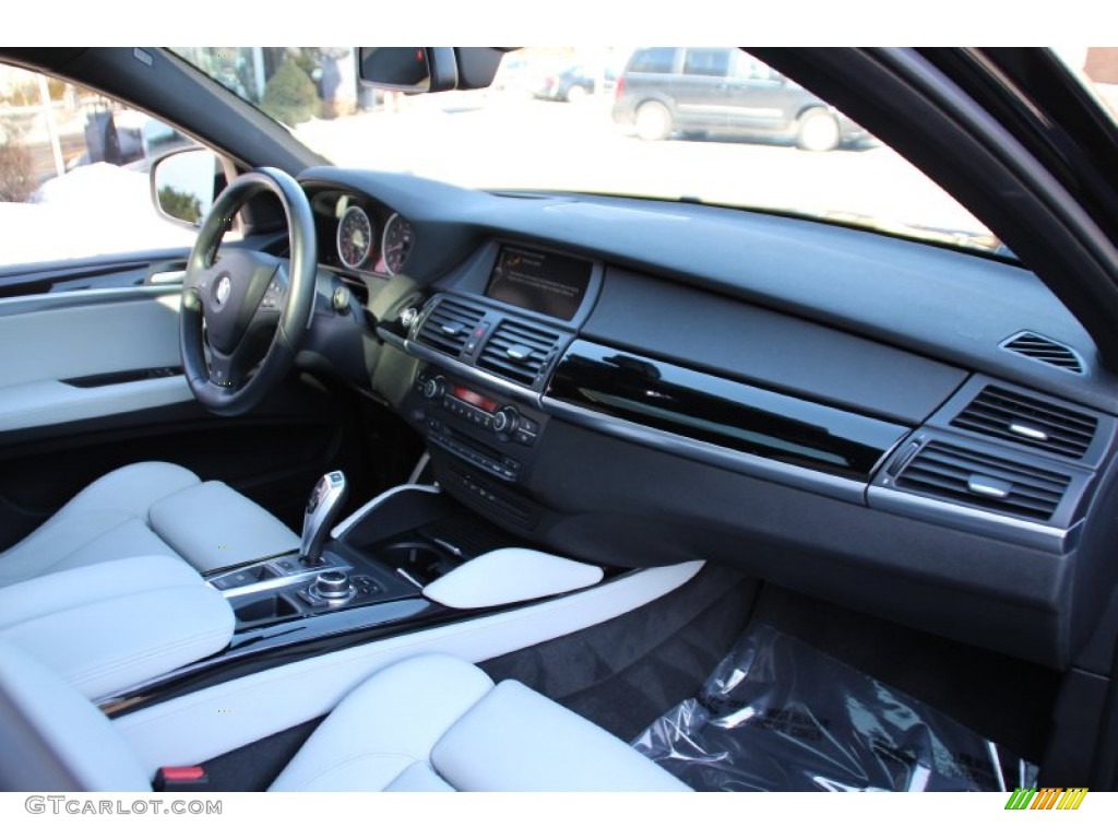 2010 X6 M  - Carbon Black Metallic / Silverstone II photo #27