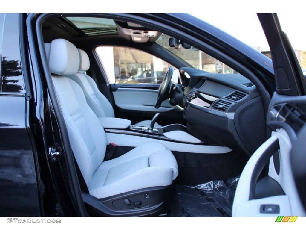 2010 X6 M  - Carbon Black Metallic / Silverstone II photo #28