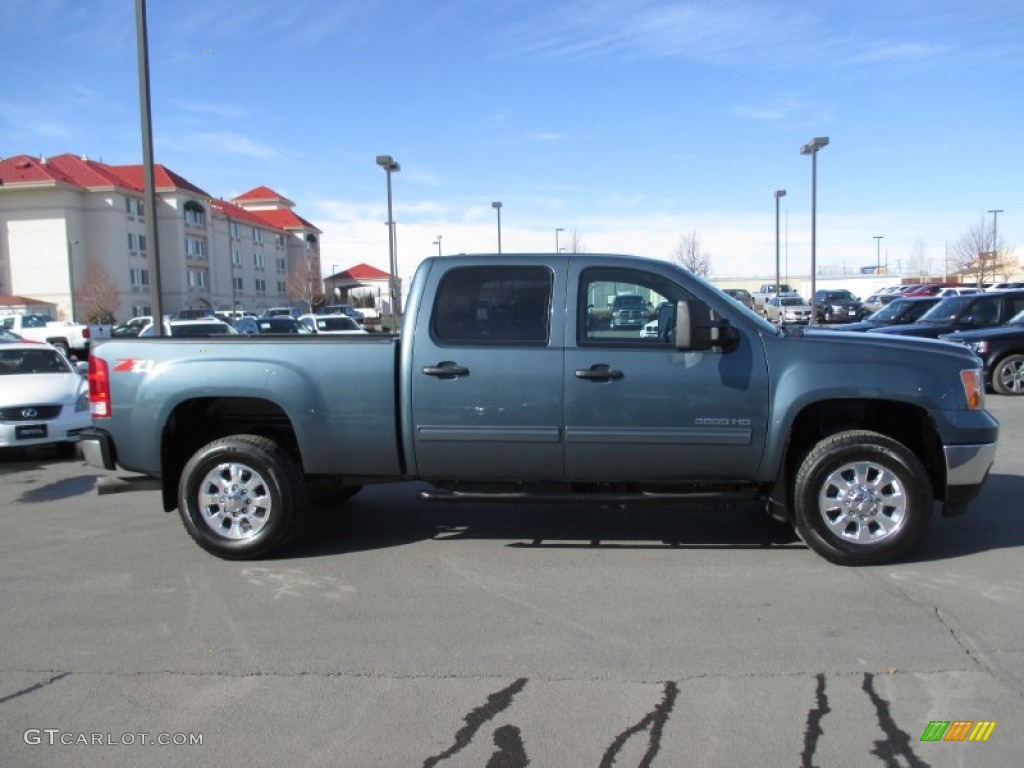Stealth Gray Metallic 2014 GMC Sierra 3500HD SLE Crew Cab 4x4 Exterior Photo #102074931