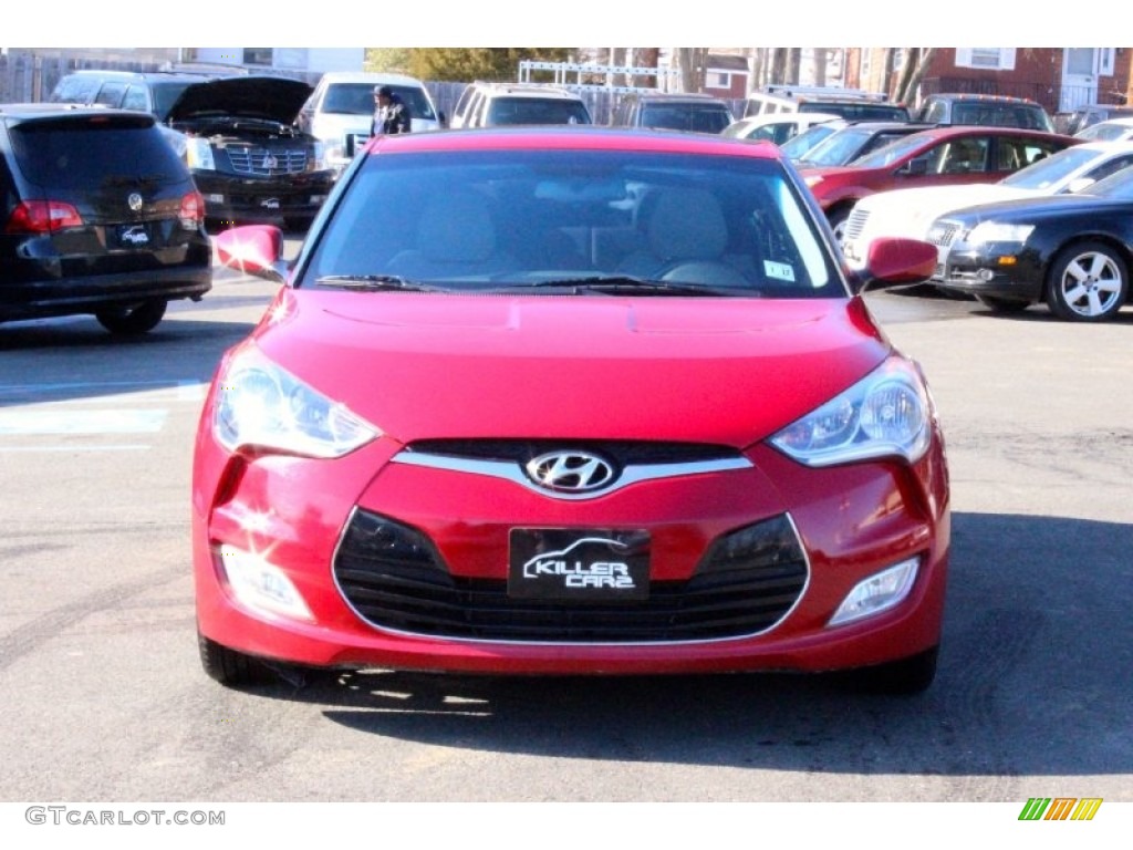 2012 Veloster  - Boston Red / Gray photo #2