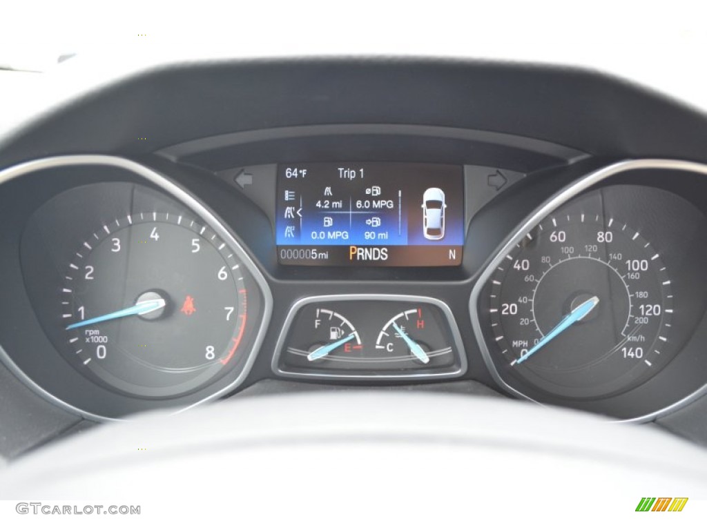 2015 Ford Focus Titanium Hatchback Gauges Photo #102078597