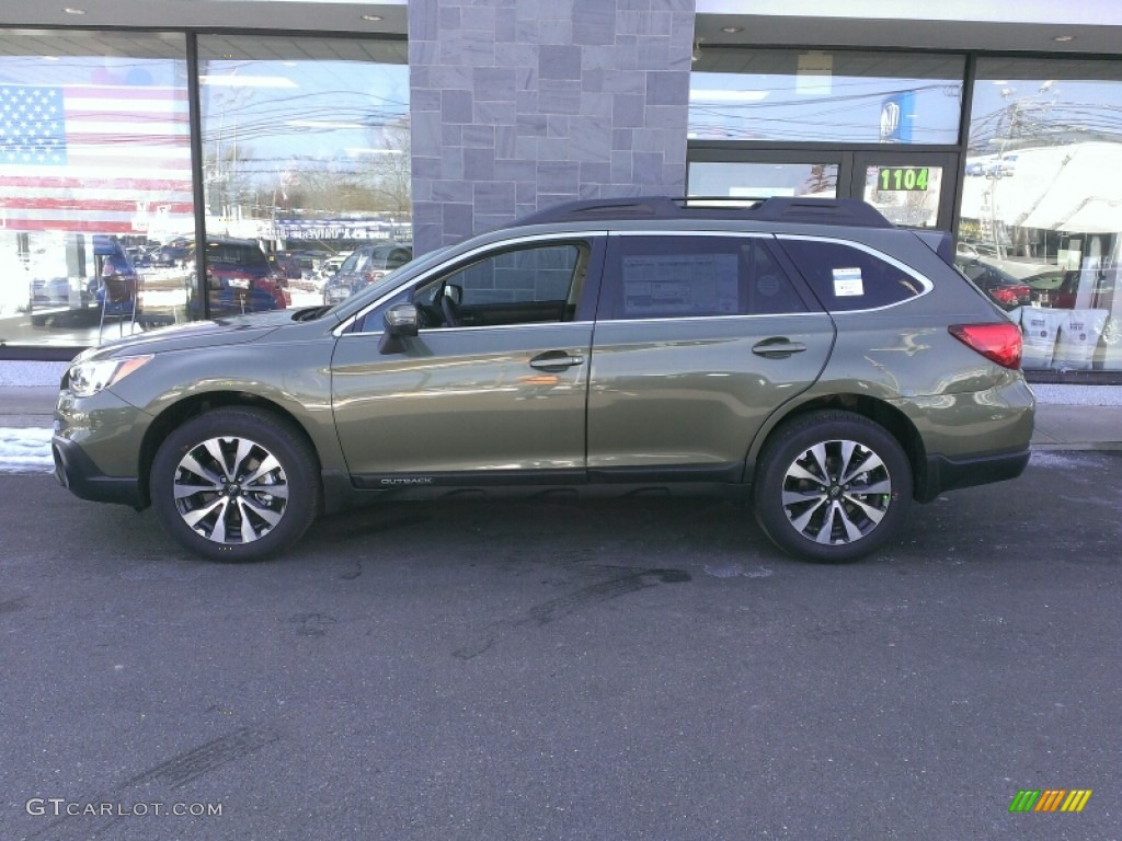Wilderness Green Metallic 2015 Subaru Outback 2.5i Limited Exterior Photo #102079137