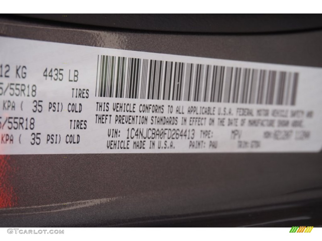 2015 Jeep Compass Altitude Color Code Photos