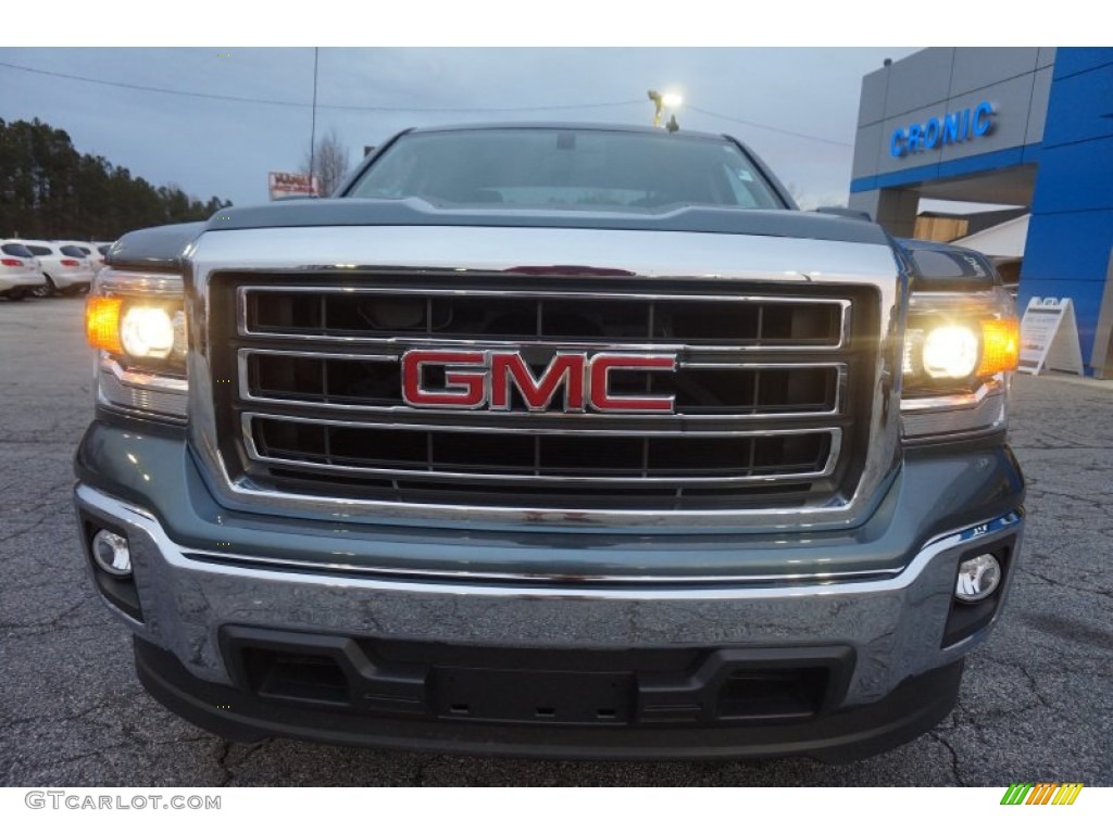 2014 Sierra 1500 SLE Double Cab - Cobalt Blue Metallic / Jet Black photo #2