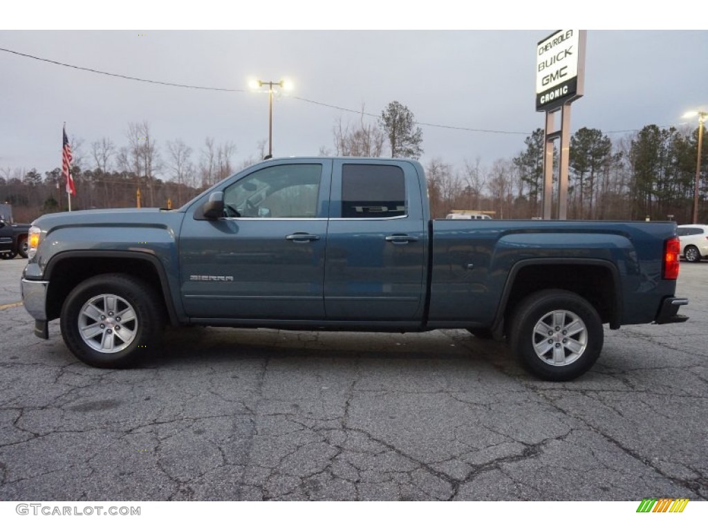 2014 Sierra 1500 SLE Double Cab - Cobalt Blue Metallic / Jet Black photo #4