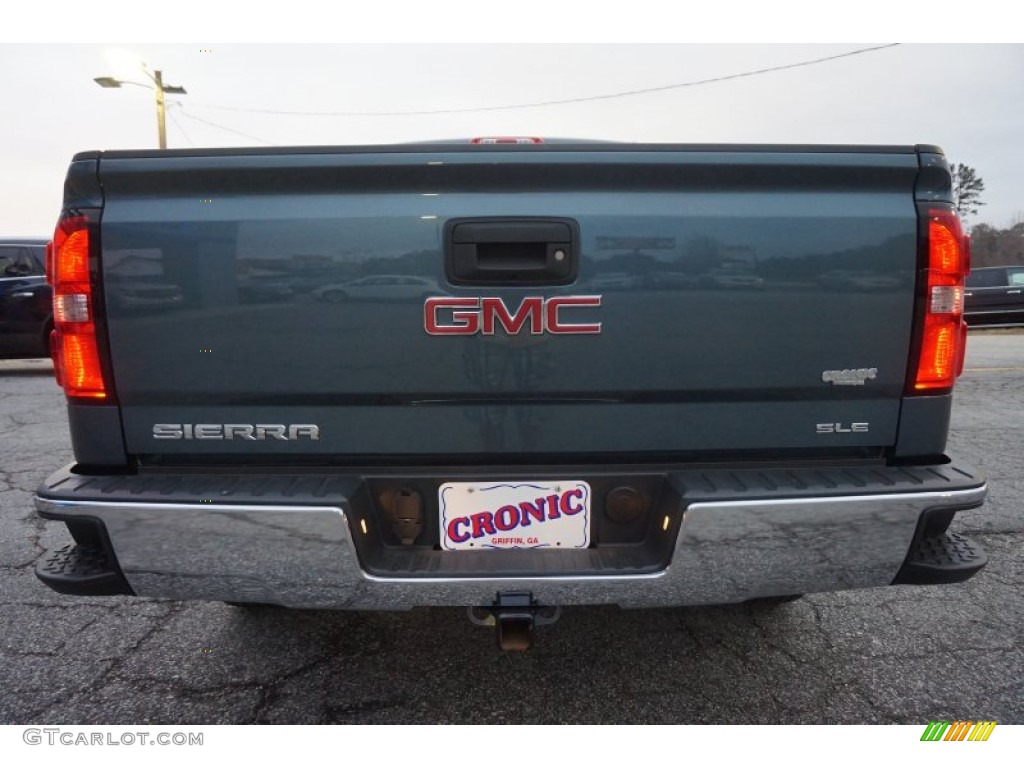 2014 Sierra 1500 SLE Double Cab - Cobalt Blue Metallic / Jet Black photo #6