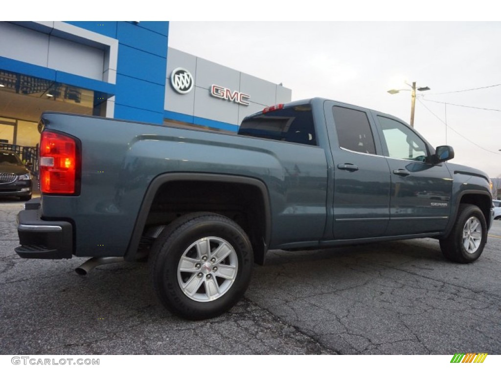 2014 Sierra 1500 SLE Double Cab - Cobalt Blue Metallic / Jet Black photo #7