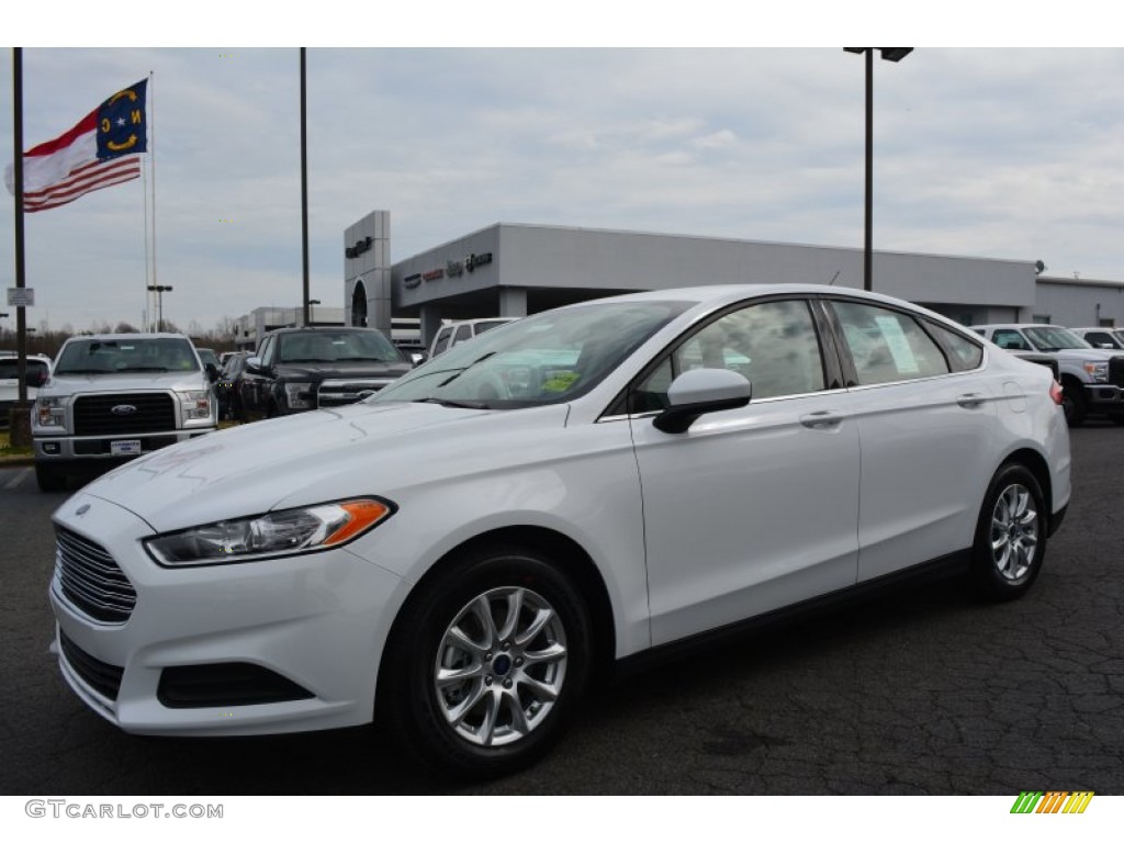Oxford White 2015 Ford Fusion S Exterior Photo #102086682