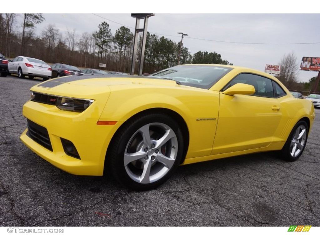 Bright Yellow 2015 Chevrolet Camaro SS/RS Coupe Exterior Photo #102087432