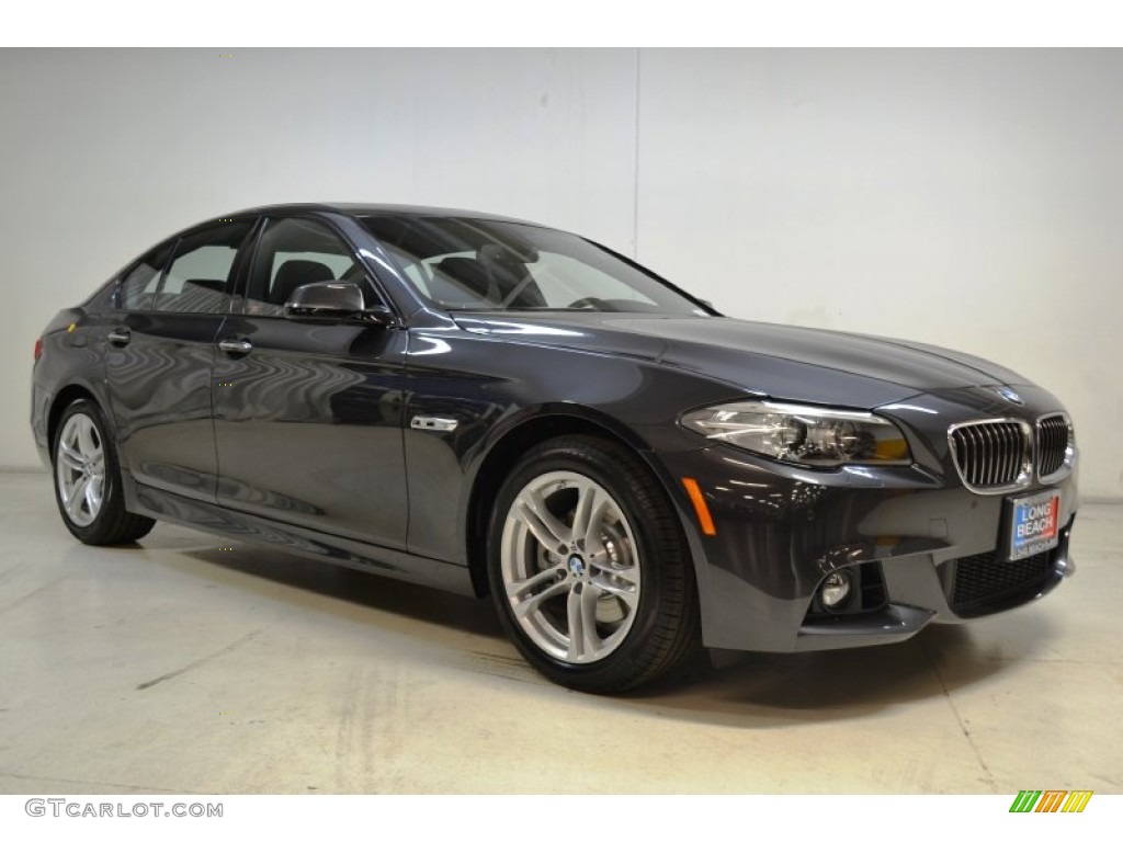 2015 5 Series 528i Sedan - Dark Graphite Metallic / Black photo #2
