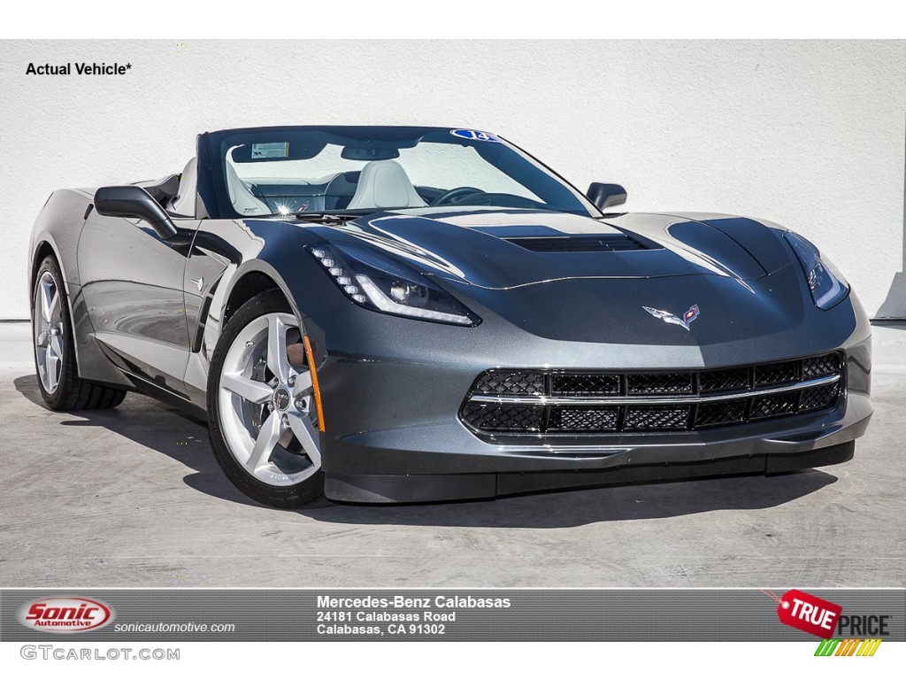 2014 Corvette Stingray Convertible - Cyber Gray Metallic / Gray photo #1