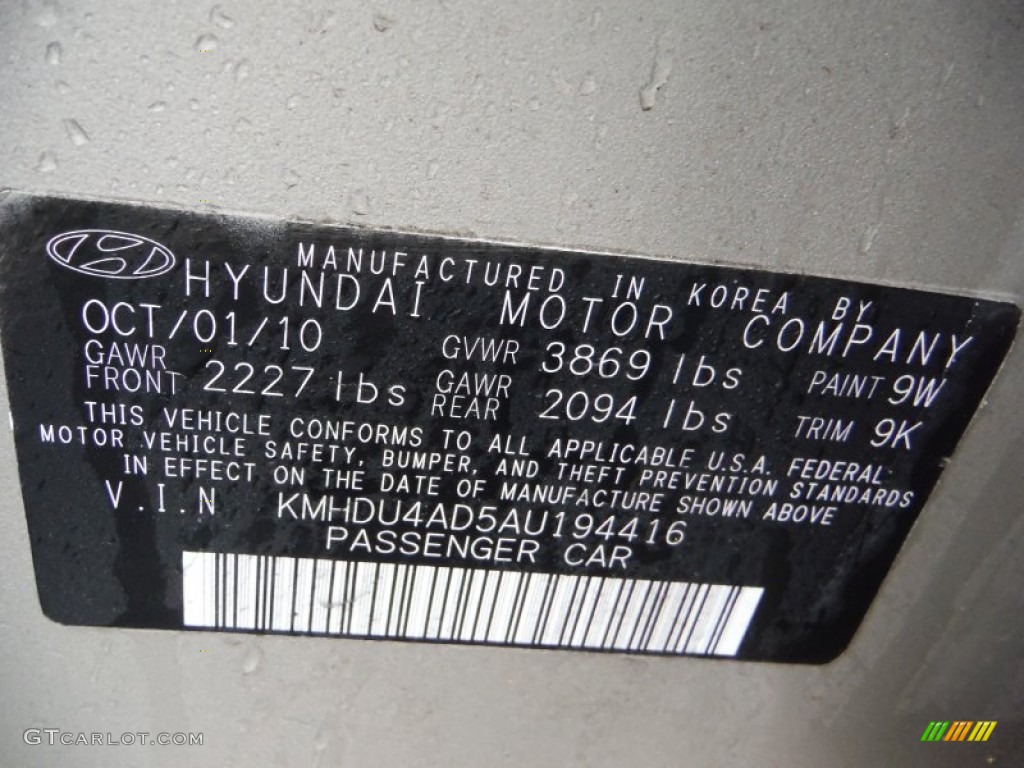 2010 Elantra GLS - Laguna Sand / Beige photo #24