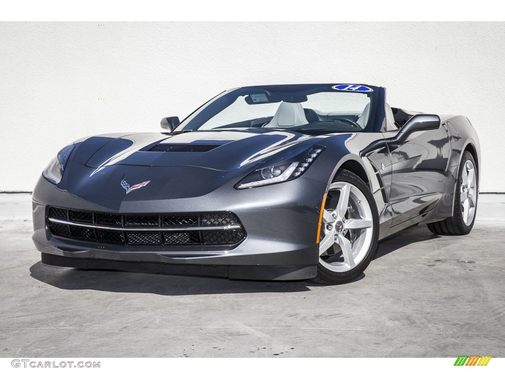 2014 Corvette Stingray Convertible - Cyber Gray Metallic / Gray photo #11