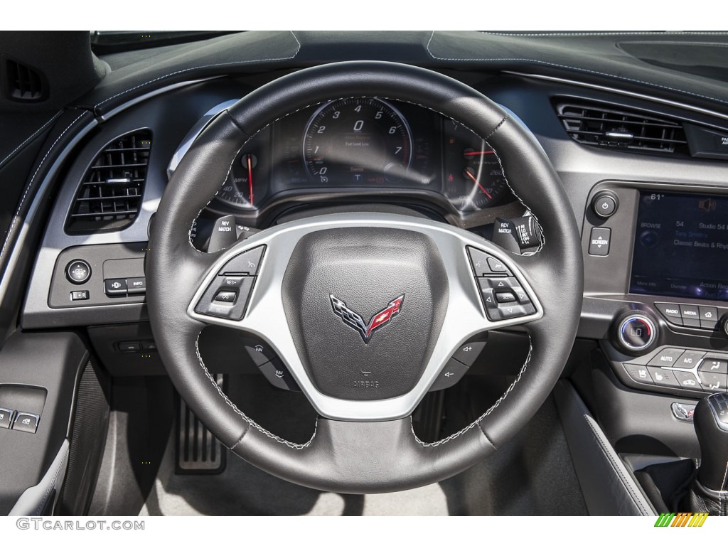 2014 Chevrolet Corvette Stingray Convertible Gray Steering Wheel Photo #102089703