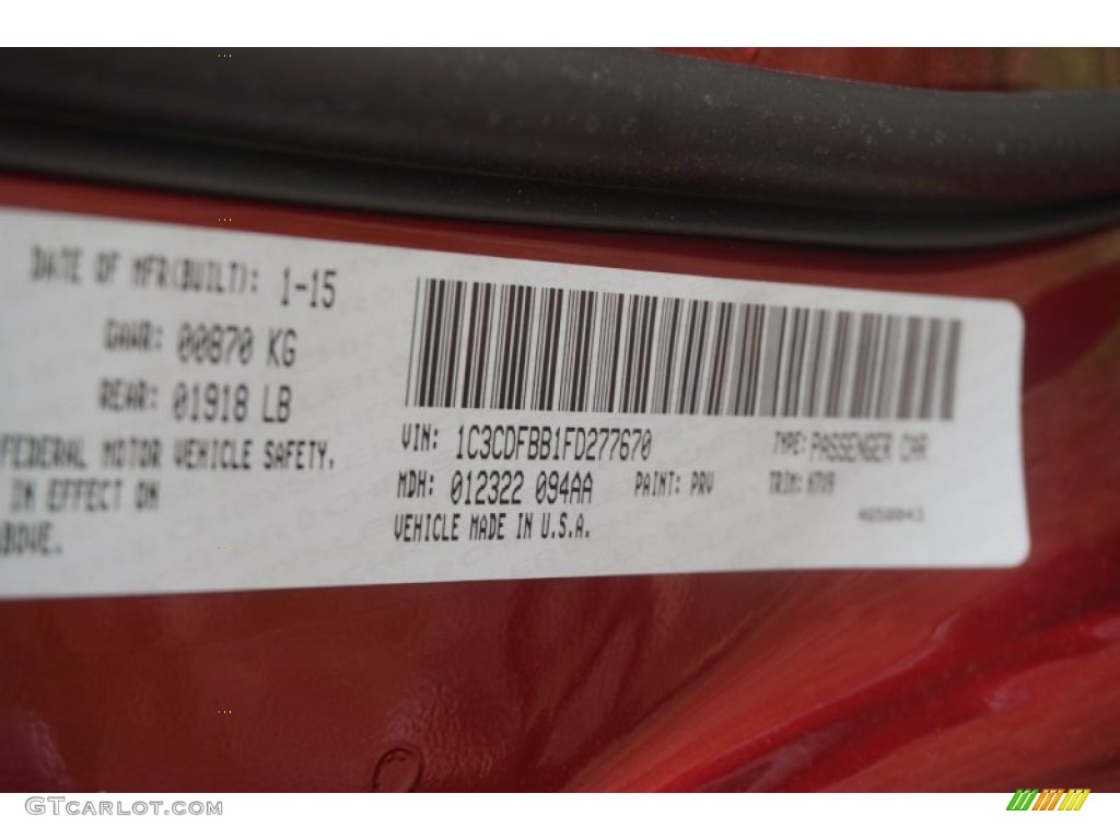 2015 Dart SXT - Passion Red Pearl / Black photo #9