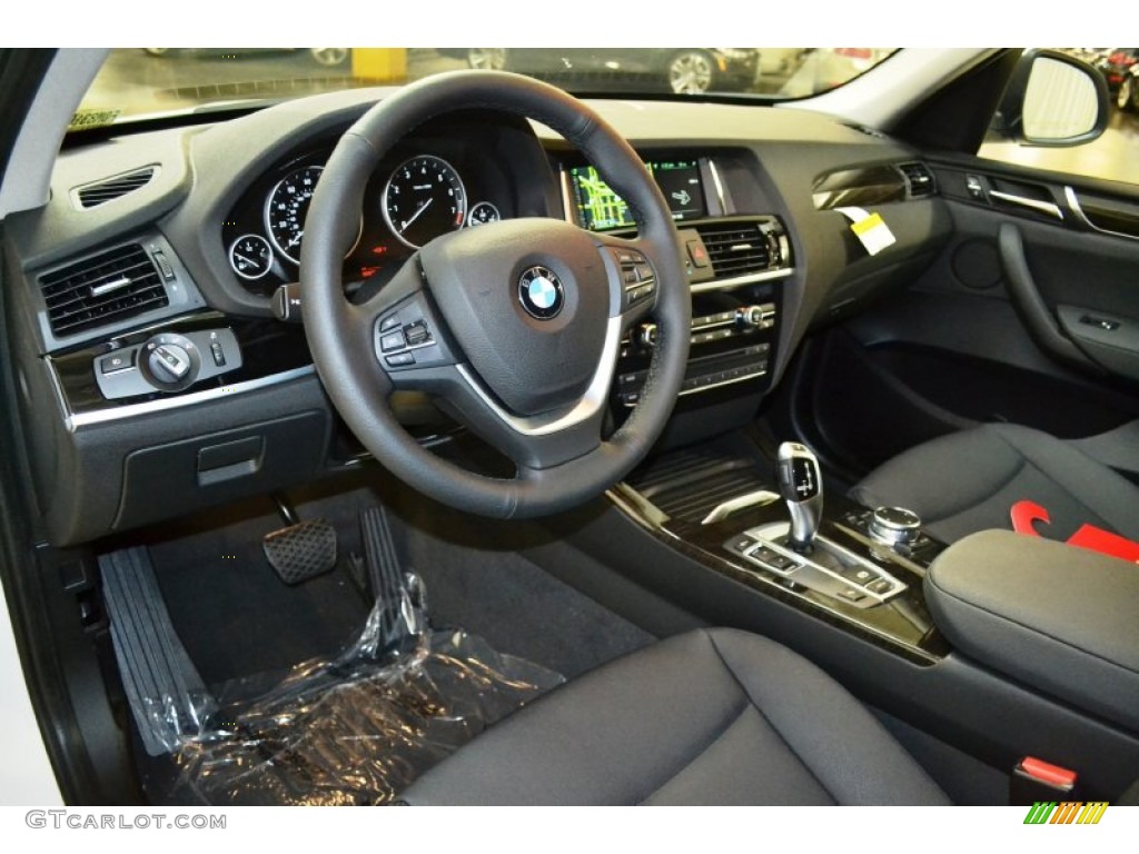 Black Interior 2015 BMW X3 sDrive28i Photo #102090786