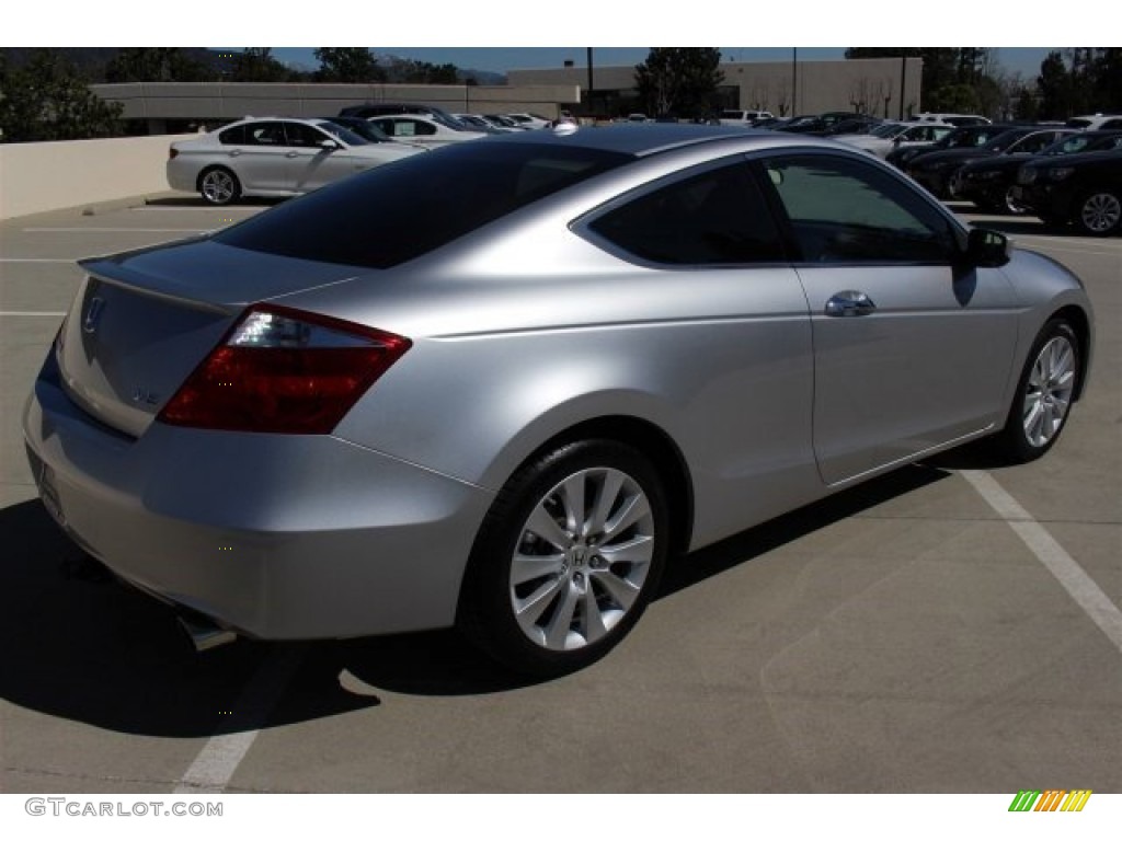 2009 Accord EX-L V6 Coupe - Alabaster Silver Metallic / Black photo #4