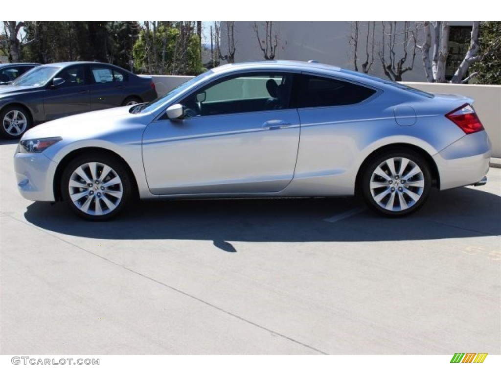 2009 Accord EX-L V6 Coupe - Alabaster Silver Metallic / Black photo #5