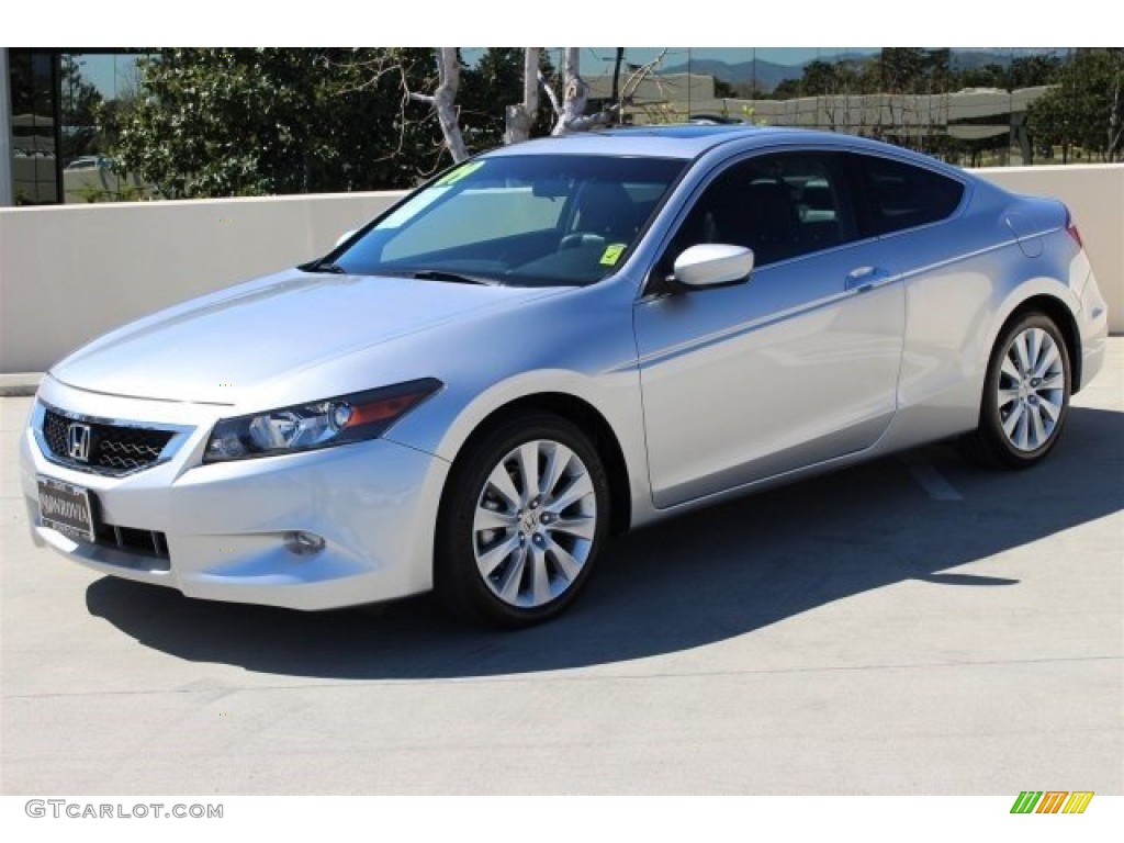 2009 Accord EX-L V6 Coupe - Alabaster Silver Metallic / Black photo #6