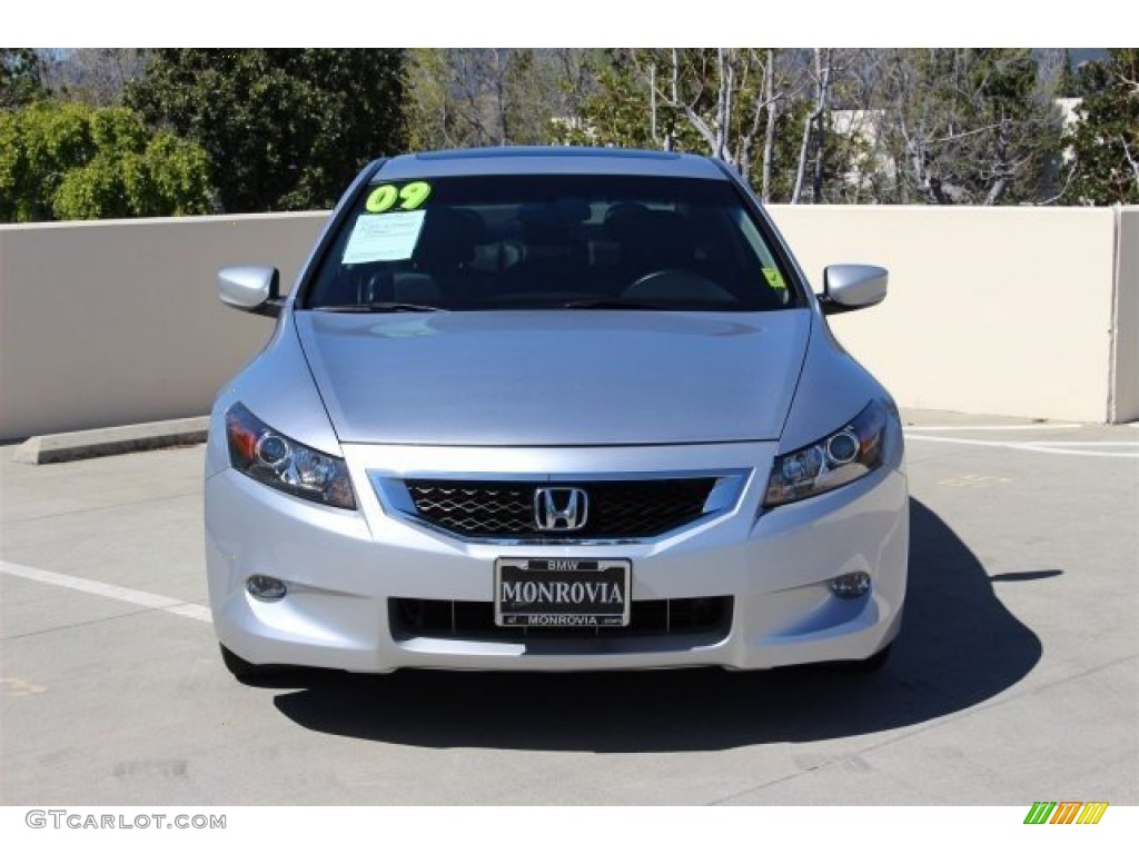 2009 Accord EX-L V6 Coupe - Alabaster Silver Metallic / Black photo #7