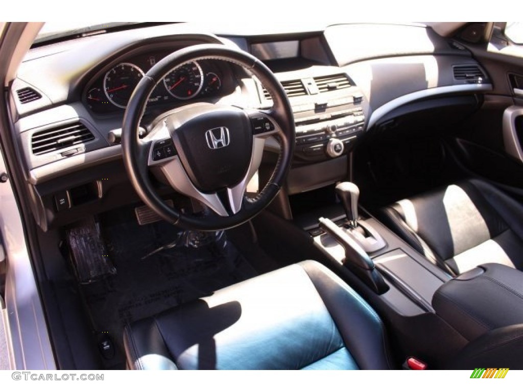 2009 Accord EX-L V6 Coupe - Alabaster Silver Metallic / Black photo #9