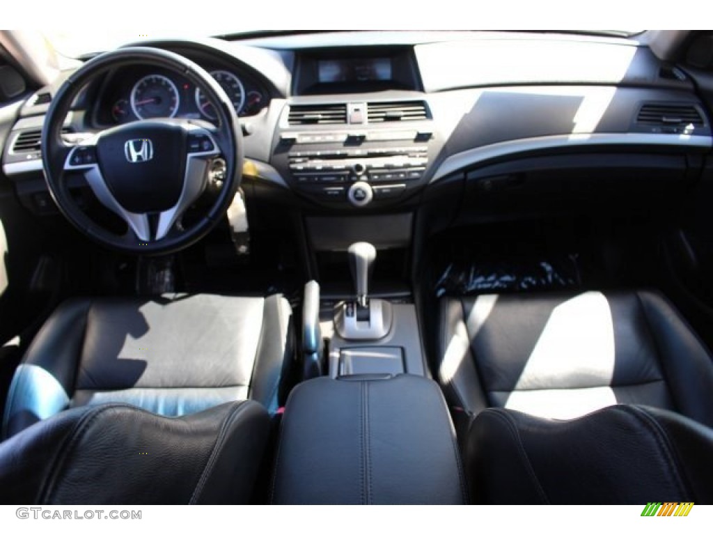 2009 Accord EX-L V6 Coupe - Alabaster Silver Metallic / Black photo #11