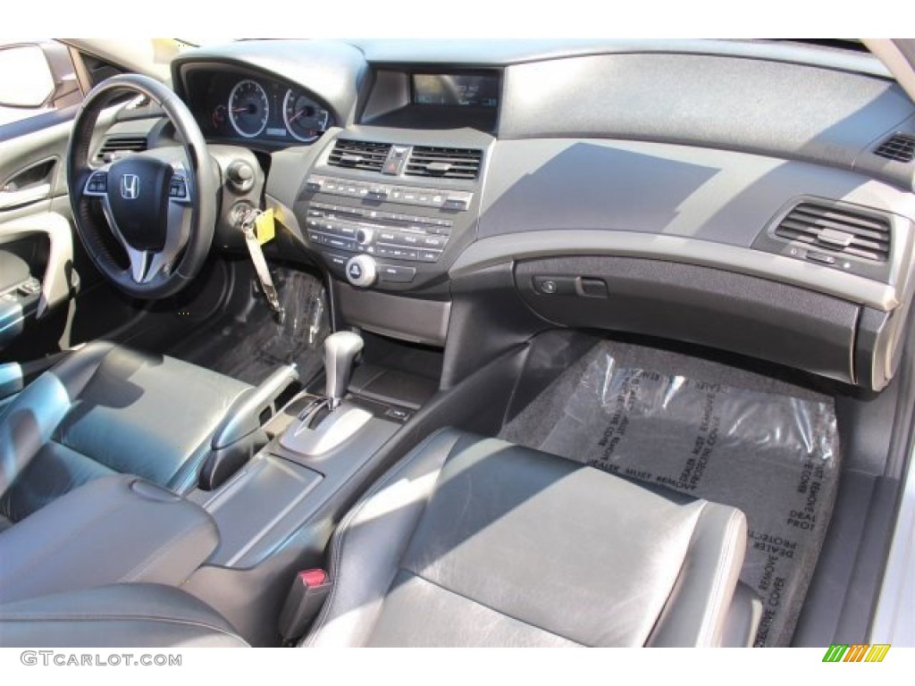 2009 Accord EX-L V6 Coupe - Alabaster Silver Metallic / Black photo #12