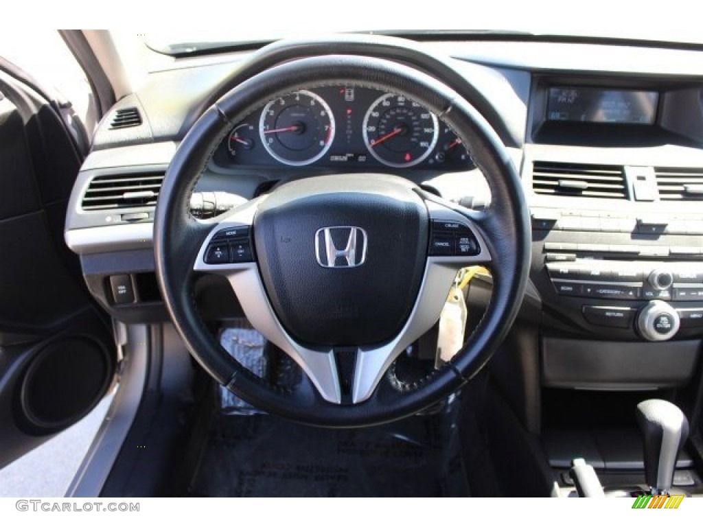 2009 Accord EX-L V6 Coupe - Alabaster Silver Metallic / Black photo #25