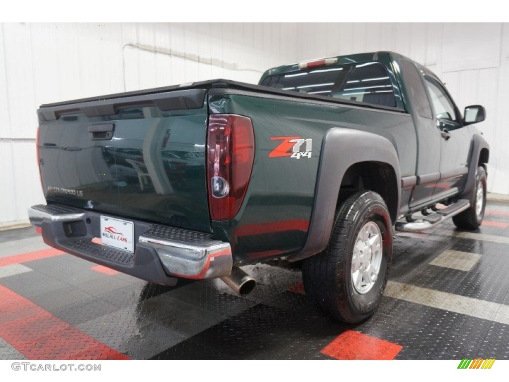 2004 Colorado Z71 Extended Cab 4x4 - Dark Green Metallic / Medium Dark Pewter photo #8