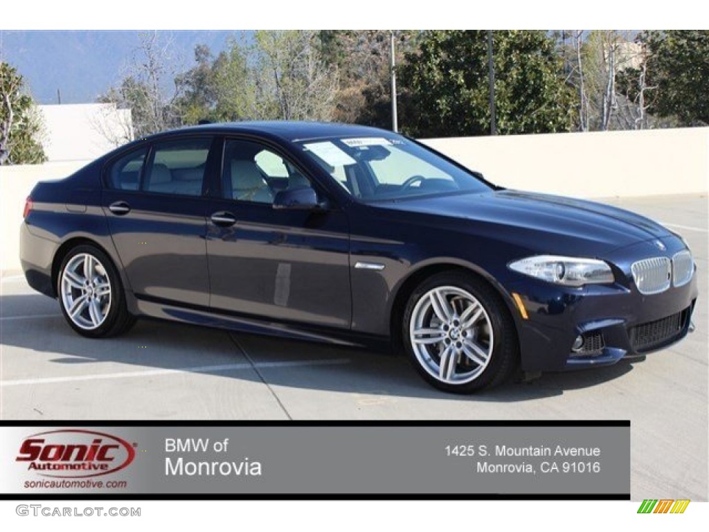 2012 5 Series 550i Sedan - Imperial Blue Metallic / Oyster/Black photo #1