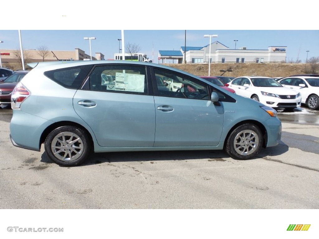 Sea Glass Pearl 2015 Toyota Prius v Four Exterior Photo #102094455