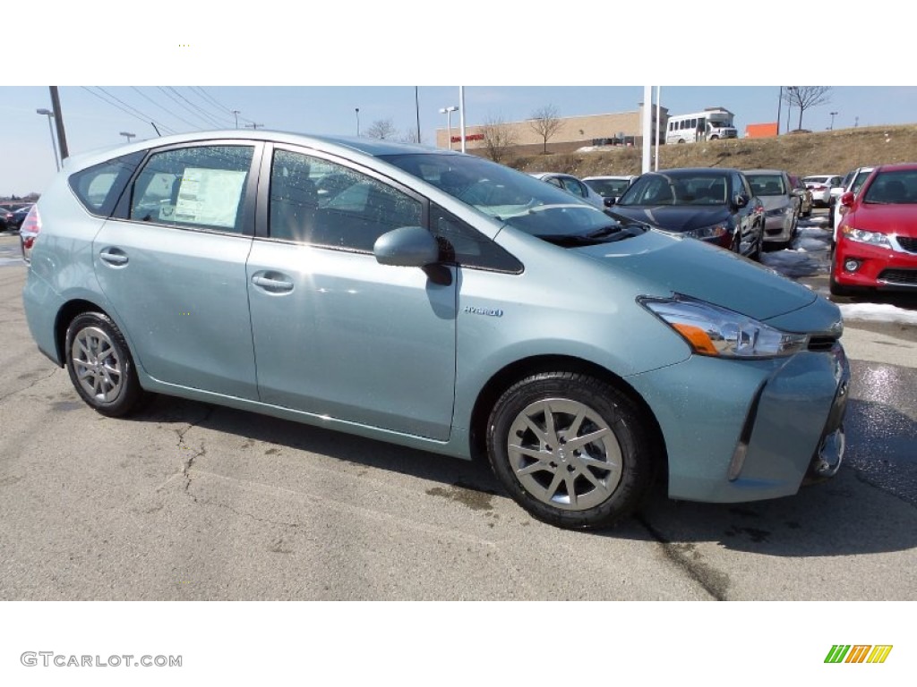 Sea Glass Pearl 2015 Toyota Prius v Four Exterior Photo #102094476