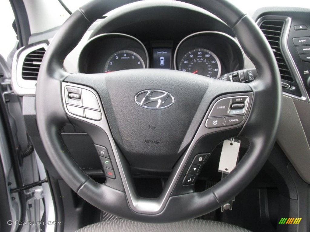 2014 Hyundai Santa Fe GLS Gray Steering Wheel Photo #102099162