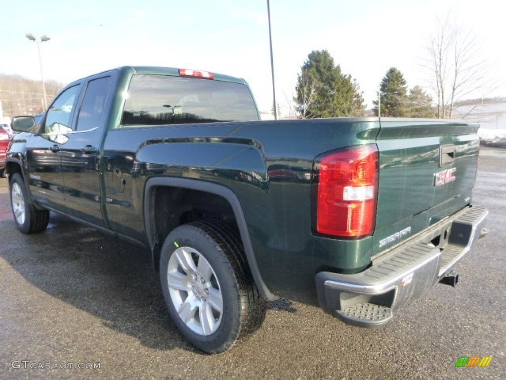 2015 Sierra 1500 SLE Double Cab 4x4 - Emerald Green Metallic / Jet Black photo #4