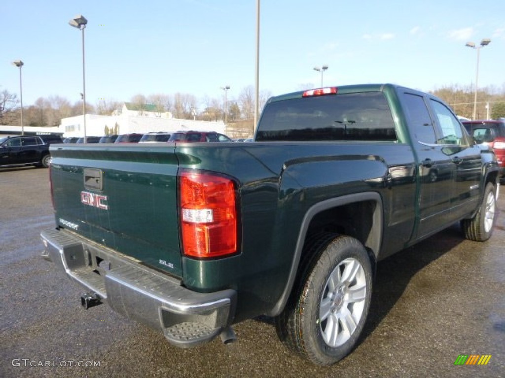 2015 Sierra 1500 SLE Double Cab 4x4 - Emerald Green Metallic / Jet Black photo #6