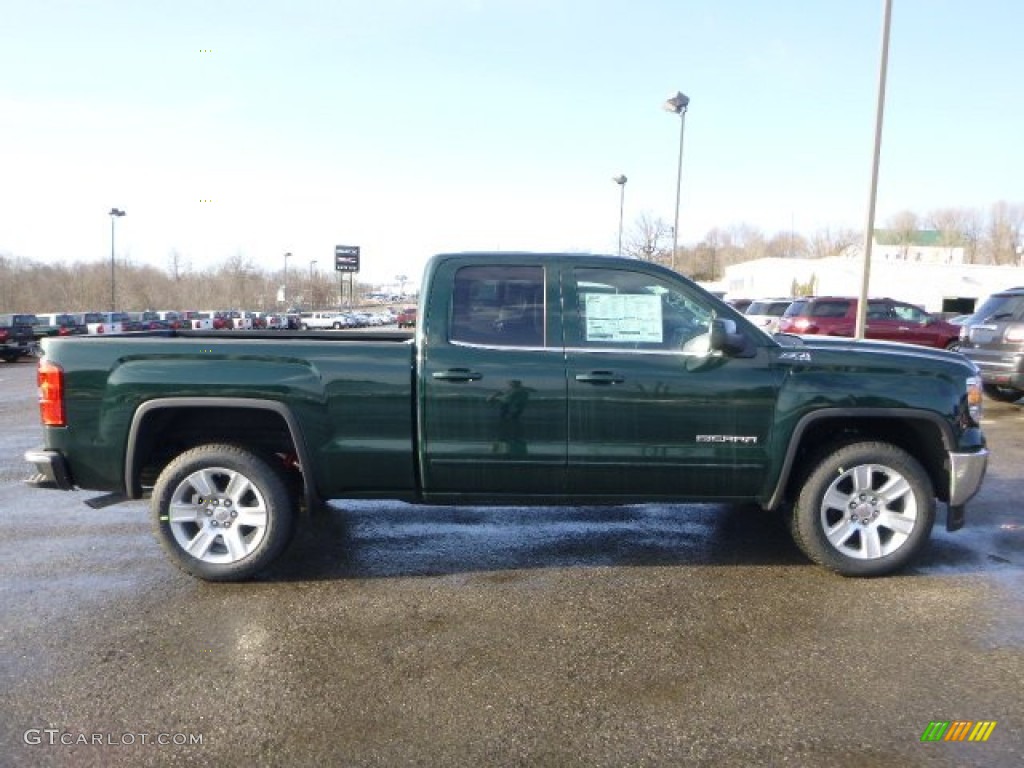 2015 Sierra 1500 SLE Double Cab 4x4 - Emerald Green Metallic / Jet Black photo #11