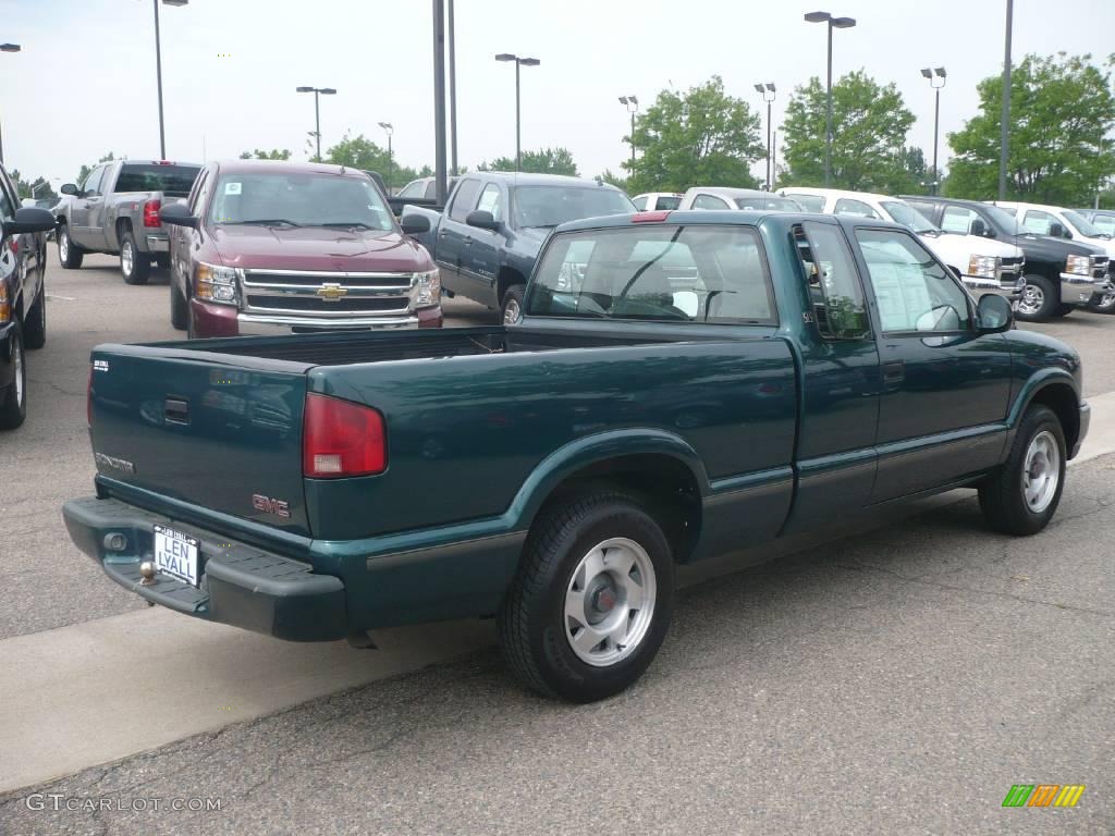 1998 Sonoma SLS Extended Cab - Emerald Green Metallic / Pewter photo #4