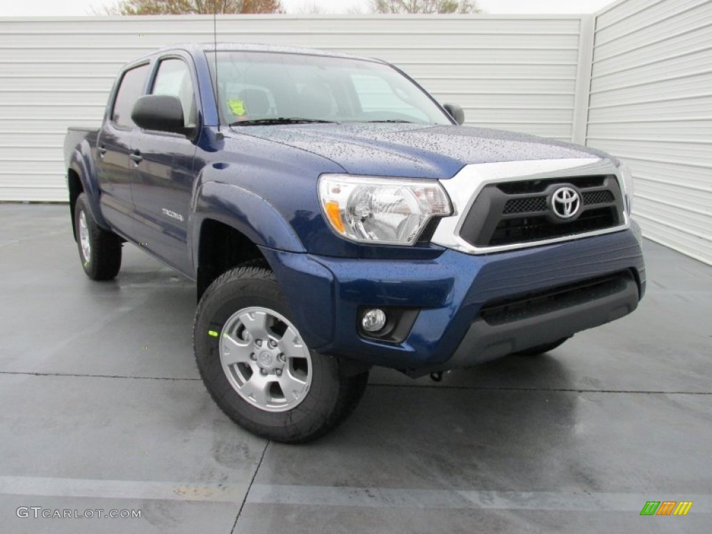 2015 Tacoma V6 PreRunner Double Cab - Blue Ribbon Metallic / Sand Beige photo #2